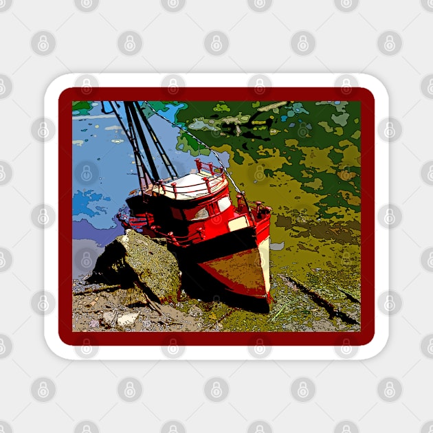 Toy Shipwreck Magnet by Busybob