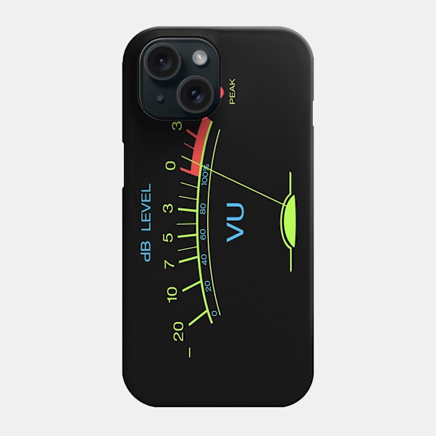 Volume VU Meter Vintage Audio Recording Studio Gear Guitar Musician Gift Phone Case by blueversion