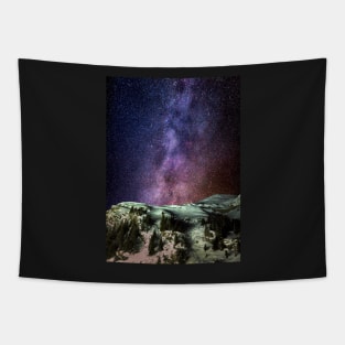 Milky Way over mountains Tapestry