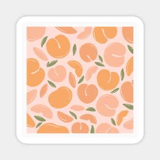 Peach Romantic Pattern Fruits Boho Magnet