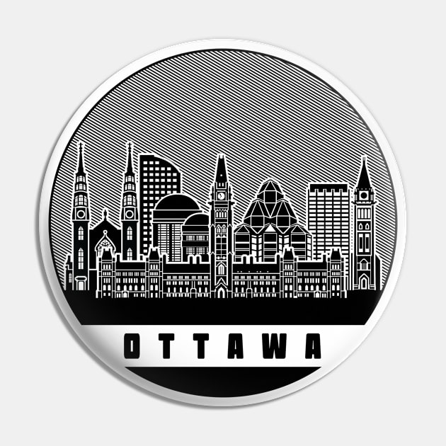 Ottawa Canada Skyline Pin by travel2xplanet