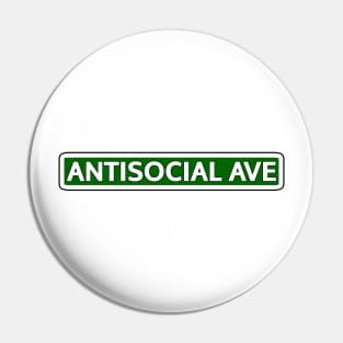 Antisocial Ave Street Sign Pin