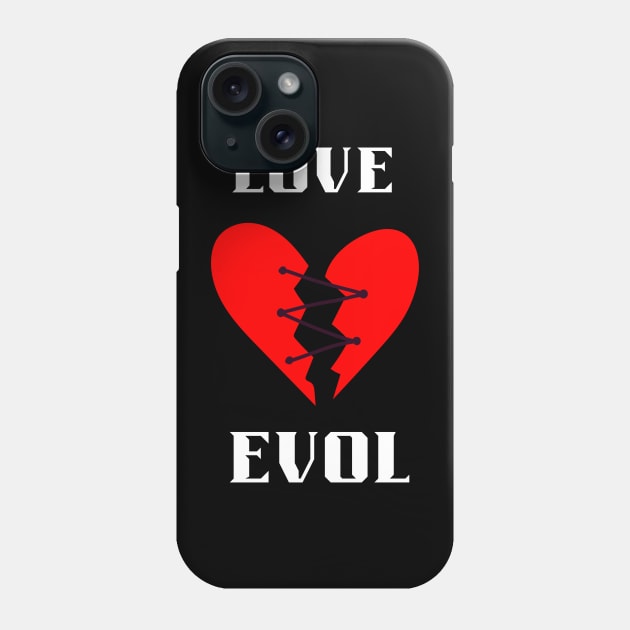 love and evol Phone Case by Offradar