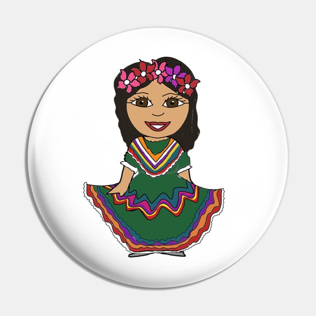 Mexicana Pin by ArtAnything