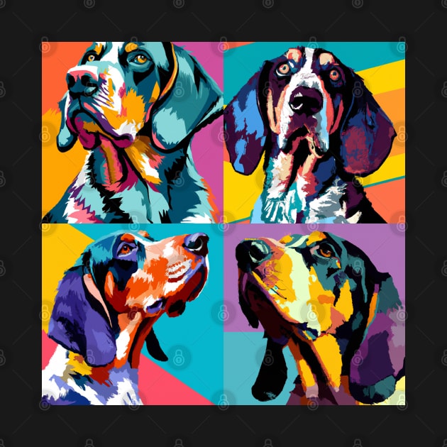 Bluetick Coonhound Pop Art - Dog Lover Gifts by PawPopArt