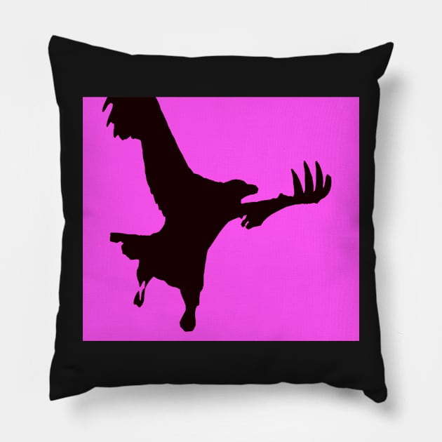 Eagle in Flight Pillow by rozmcq