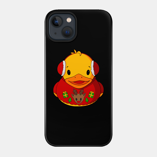 Ugly Sweater Rubber Duck - Ugly Sweater Christmas - Phone Case