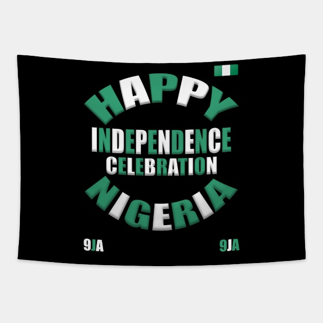 Happy Independence Celebration Nigeria Tapestry by alzo