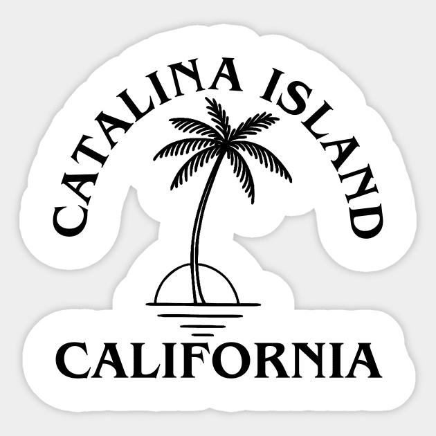 Three Palm Trees On Island Sticker