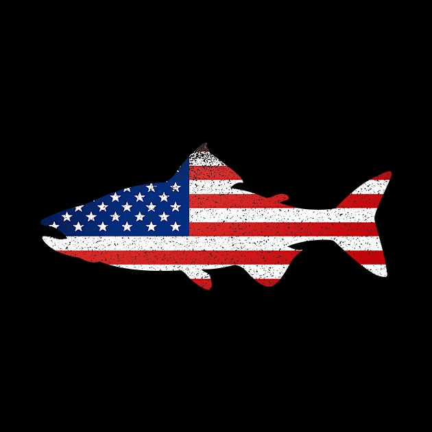 Fish with American Flag by Calisi