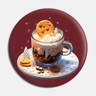 Hot Chocolate with Cookie and lots of whipped cream Pin