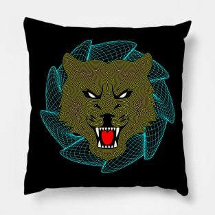 Extreme Tiger Killer Vector Polygonal Pillow