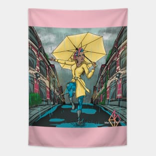 Reva Prisma dancing in the rain Tapestry