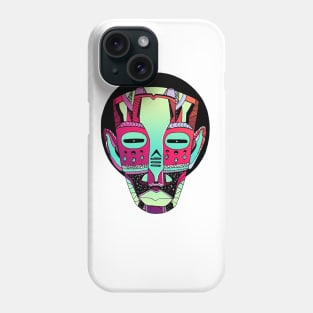 Blue Red Blend African Mask No 3 Phone Case