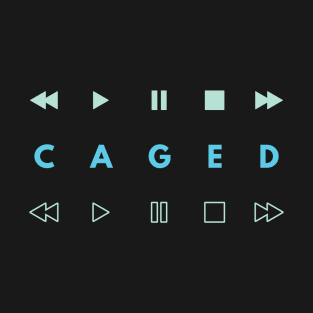 CAGED System Music Player Buttons Light Blue T-Shirt