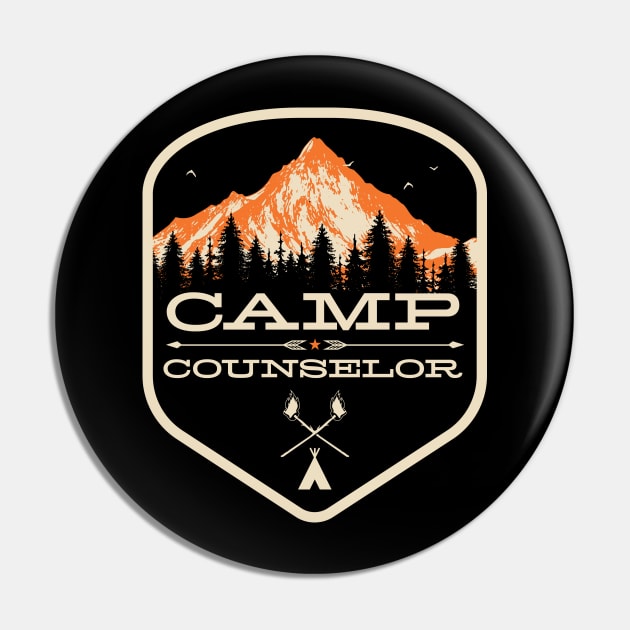 Camp Counselor Design - Camp Staff T-Design Pin by Vector Deluxe