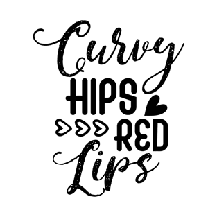 Curvy Hips Red Lips T-Shirt