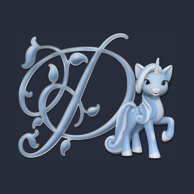 Monogram D Custom Unicorn by AlondraHanley