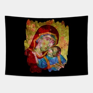 03 Holy Mother of God Virgin Mary baby Jesus icon Tapestry