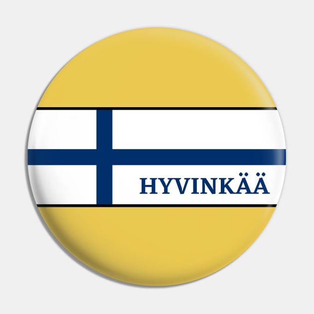 Hyvinkää City in Finnish Flag Pin by aybe7elf