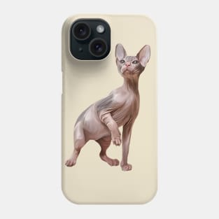 Drawing Sphynx kitten Phone Case