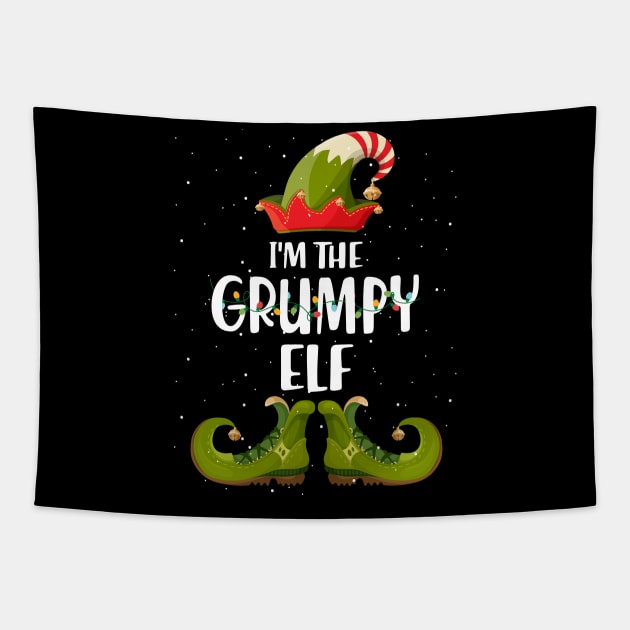 Im The Grumpy Elf Christmas Tapestry by intelus