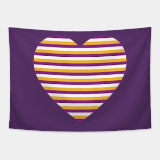 Suffragettes Heart | Purple White Gold | Stripes | Women's Rights | Tapestry