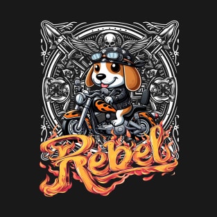 Biker Pup - Beagle Leather Jacket Motorcycle Rebel T-Shirt