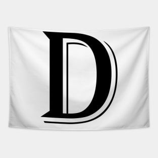 Black Letter D in vintage style Tapestry