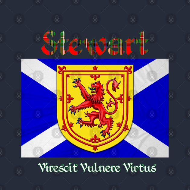 Clan Stewart Clan Scotland Flag by macdonaldcreativestudios