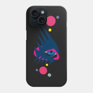 Eye am looking at you! A large blue eye with crimson lids and dark lashes. Or is it a fish? You decide! Phone Case