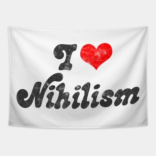 I Heart Nihilism // Vintage-Look Faded Typography Gift Tapestry