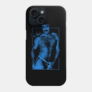 Tom Selleck 80s aesthetic Vintage Look Blue Phone Case