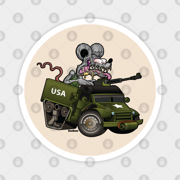 DigiRods Rat Rod Racer Military Army Tank Hot Rod Cartoon Car Series - Rat Rod - Magnet | TeePublic DigiRods Rat Rod Racer Military Army Tank Hot Rod Cartoon Car Series - Rat Rod - Magnet | TeePublic