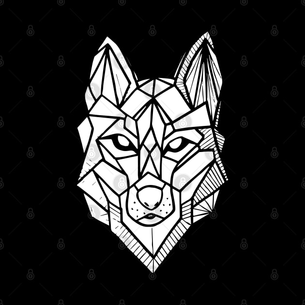 Geometric Husky Hand Drawn Clip Art Gift For Husky Lovers Inktober 2019 by BadDesignCo