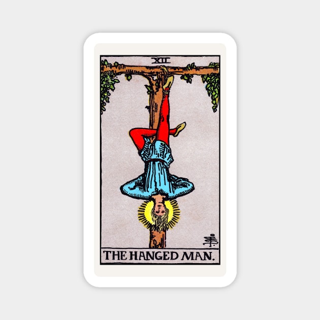 Card #12 - The Hanged Man - Rider Waite Smith Tarot Magnet by RetroFitted