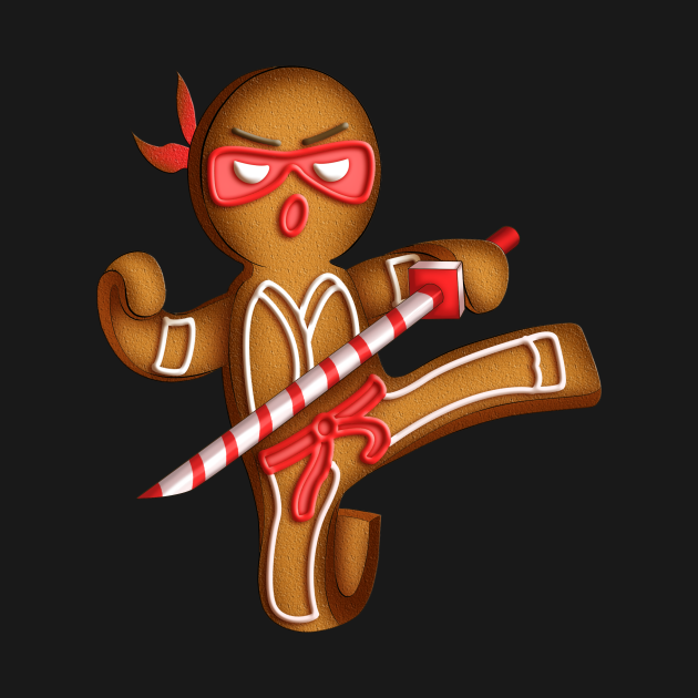 NINJA GINGERBREAD!!!!!! Christmas TShirt TeePublic