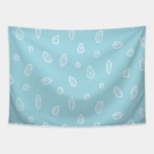 Light Blue Crystals Tapestry