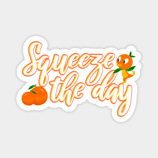 Squeeze the day Orange Bird Magnet