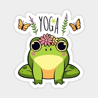 Yoga Kawaii Frog Magnet