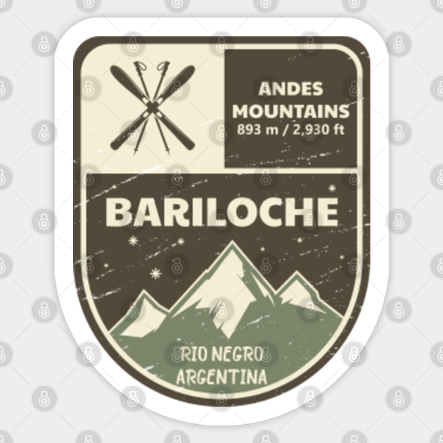 Bariloche Andes Mountains Argentina - Bariloche - Sticker | TeePublic