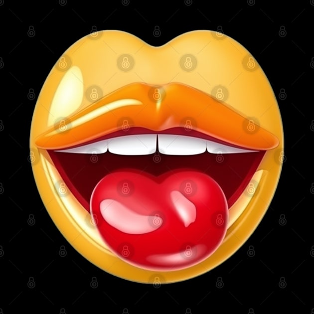 Tongue Out Emoji Sticker - Express Yourself with this Playful Emoticon by 777Design-NW