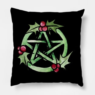 Pagan Yule Pentagram Pillow