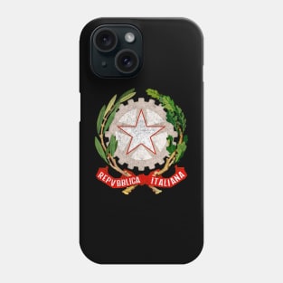 Republic of Italy // Faded Style Coat of Arms Emblem Design Phone Case