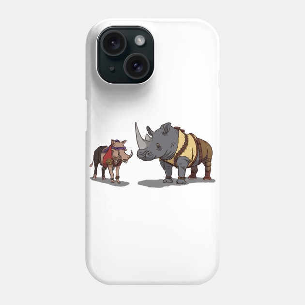 Beebop and Rocksteady Animal Cosplay Phone Case by 84Nerd