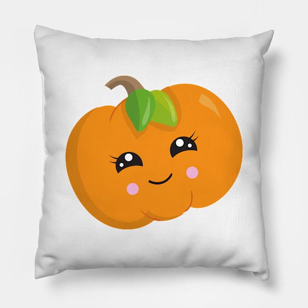 Halloween Pumpkin, Trick Or Treat, Smiling Pumpkin Pillow by Jelena Dunčević