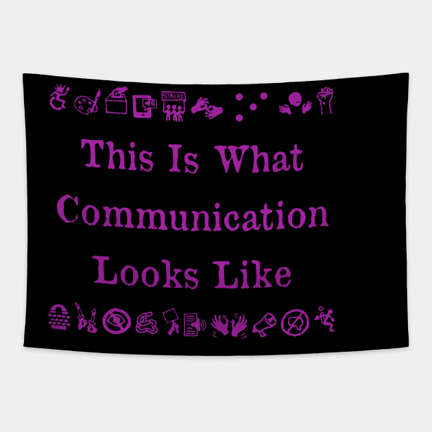 Nonverbal Communication Tapestry by LondonAutisticsStandingTogether
