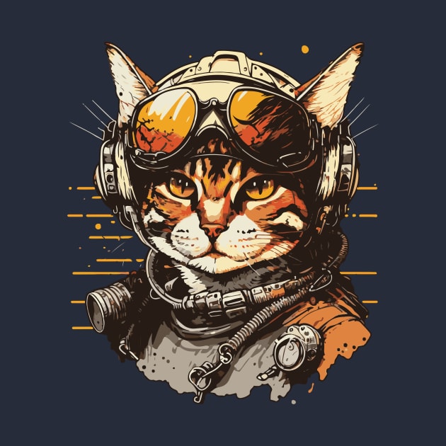 The Pilot Cat by Fantasy Cats Designs