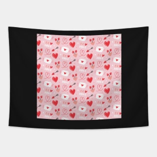 Sweet Valentine's Day Pattern Tapestry