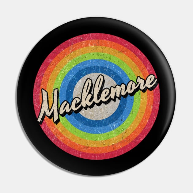 Vintage Style circle - Macklemore Pin by henryshifter